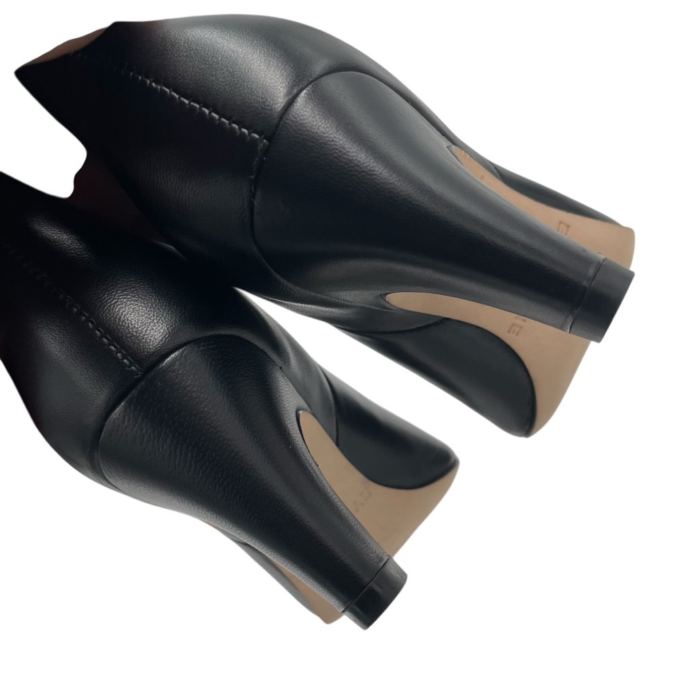 NEW Everlane Black Leather Knee High Pull On Banana Heel Boot in Size 5 - Picture 13 of 16